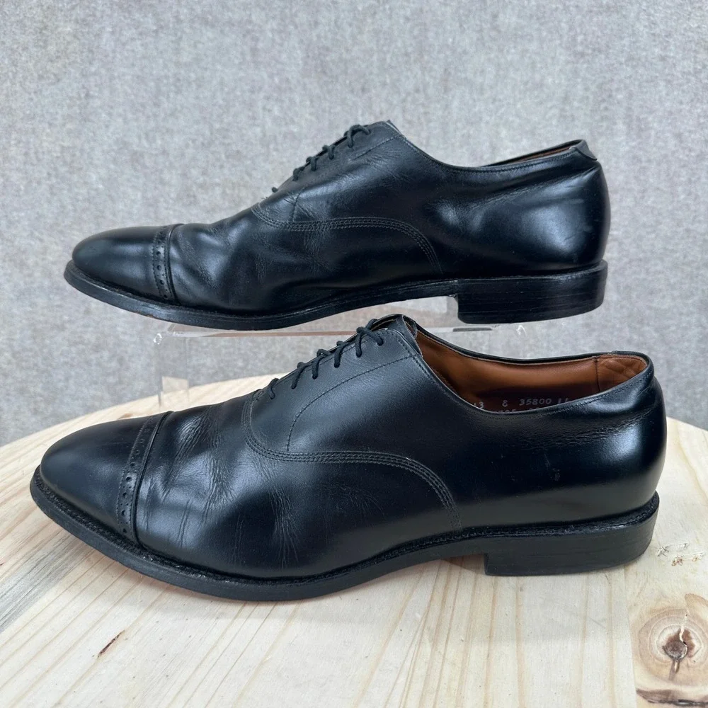Allen Edmonds Oxford Shoes 13 B Black Fifth Avenue 5705 Cap-Toe Road Warriors